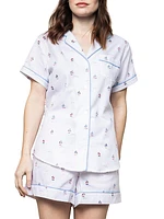 Bateau Short Sleeve Top & Shorts Pajama Set