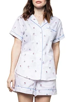 Bateau Short Sleeve Top & Shorts Pajama Set