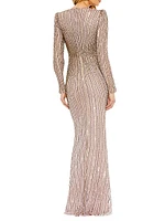 Embellished Knotted Column Gown