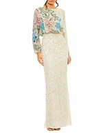 Floral Emellished Gown