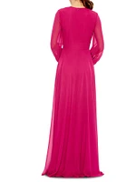 Plunging V-Neck Gown