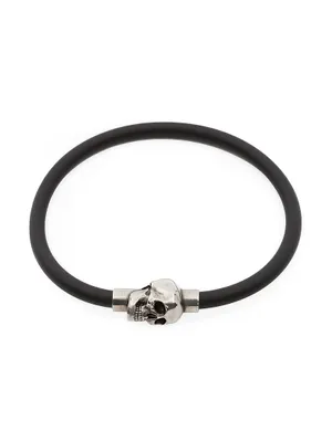 Rubber Cord Skull Bracelet