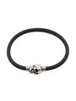 Rubber Cord Skull Bracelet