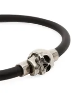 Rubber Cord Skull Bracelet