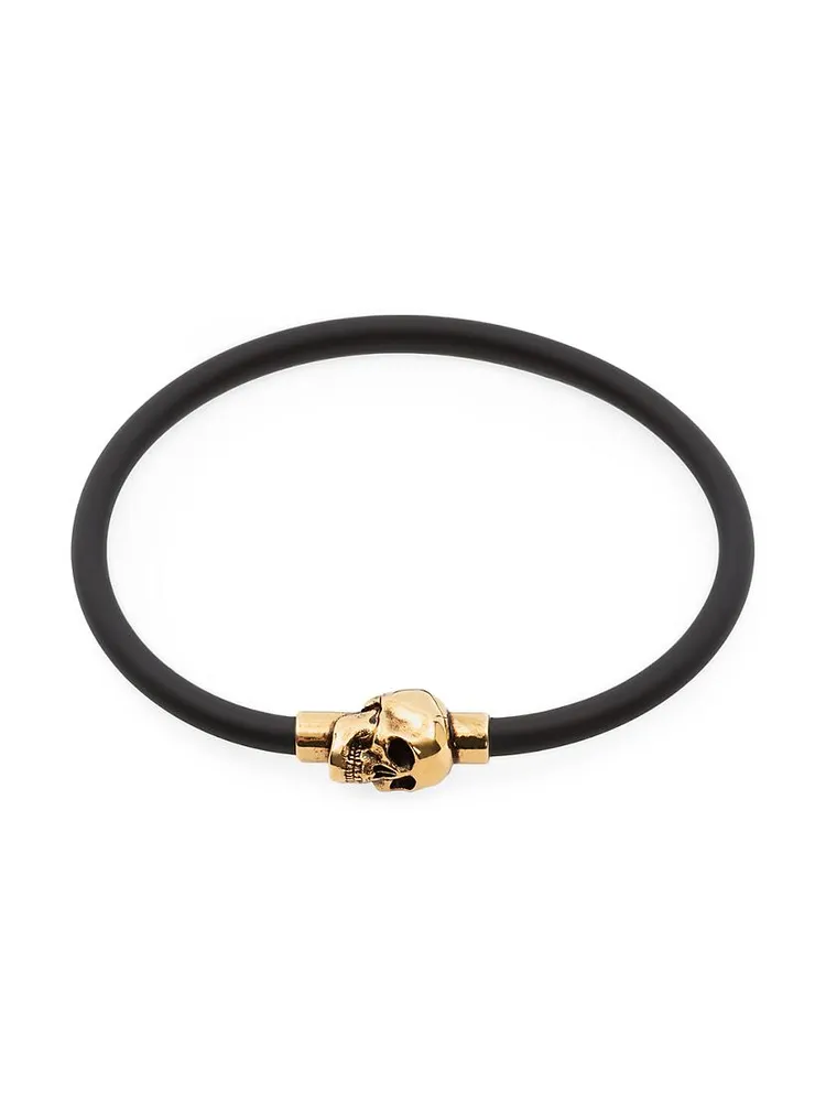 Rubber Cord Skull Bracelet