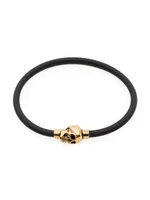 Rubber Cord Skull Bracelet