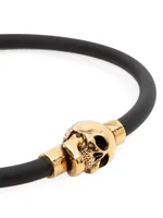 Rubber Cord Skull Bracelet