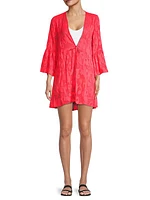 Motley Swirl Jacquard Coverup