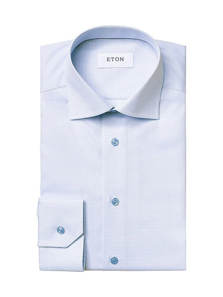 Slim-Fit Textured Solid Shirt