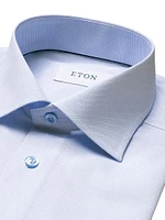 Slim-Fit Textured Solid Shirt