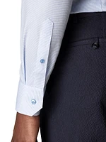 Slim-Fit Textured Solid Shirt