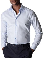 Contemporary-Fit Textured Solid Shirt