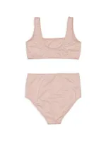 Girl's 2-Piece Gradient Logo Bikini Set