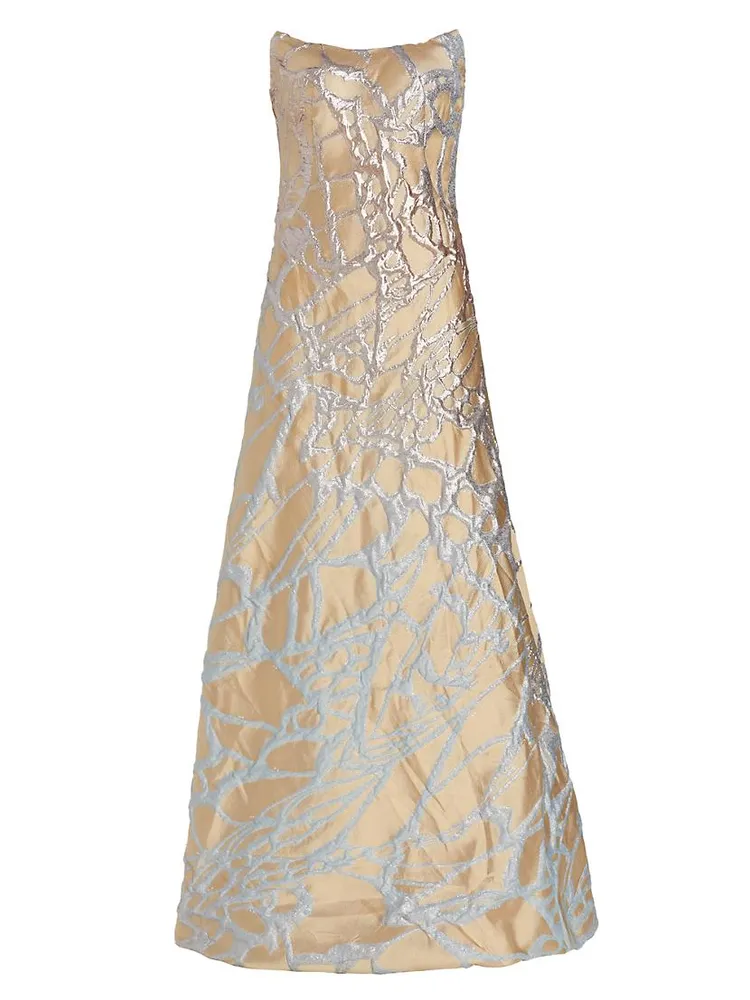 Metallic A-Line Gown