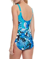 Floral Art One-Piece Swimsuit