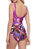 Floral Art One-Piece Swimsuit