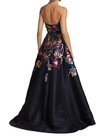 Strapless A-Line Gown