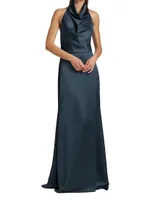 Satin Halter Gown