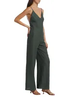 Foxy Silk-Blend Wide-Leg Jumpsuit