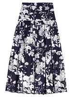 Floral Print Midi Skirt