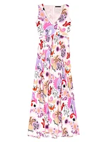 Cutaway Silk Maxi Dress