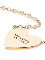 Feel The Love 14K Yellow Gold Candy-Heart Pendant Necklace