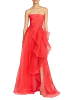 Teresa Draped Tulle Gown