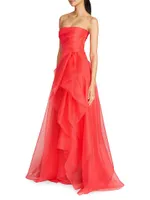 Teresa Draped Tulle Gown