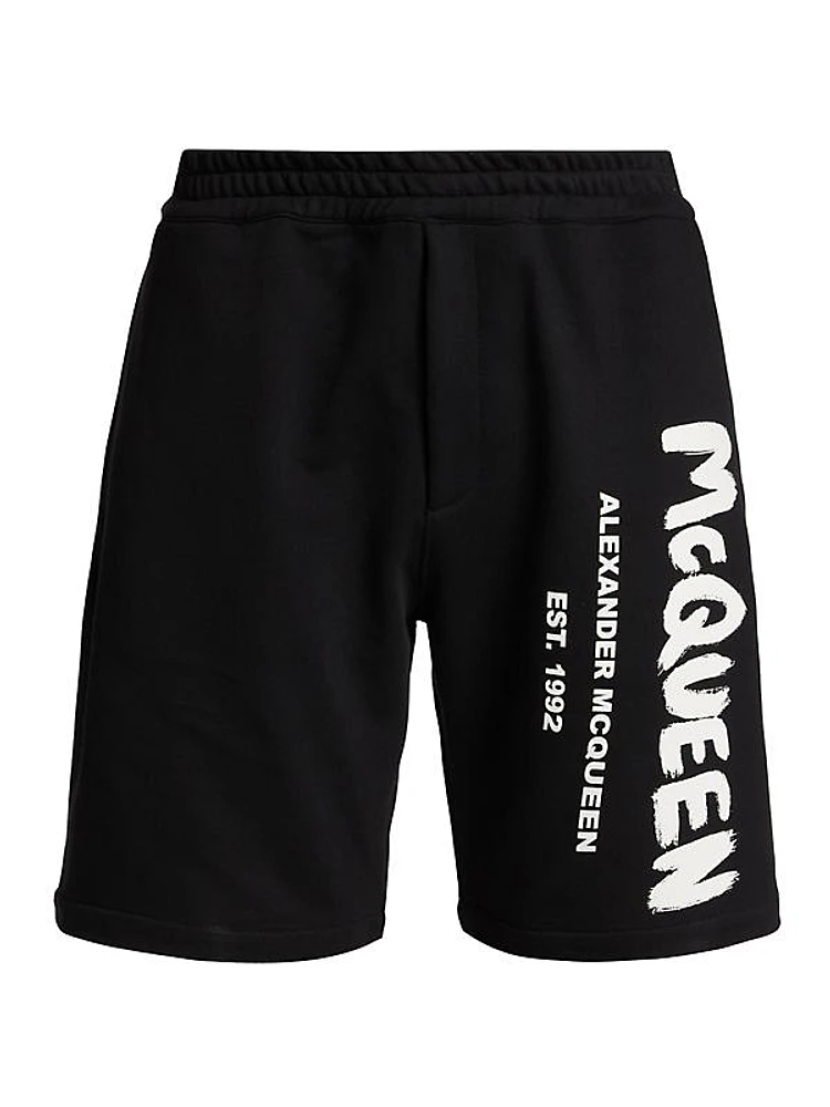 Graffiti Logo Cotton Shorts