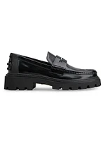 Gomma Pesante Leather Lug-Sole Penny Loafers