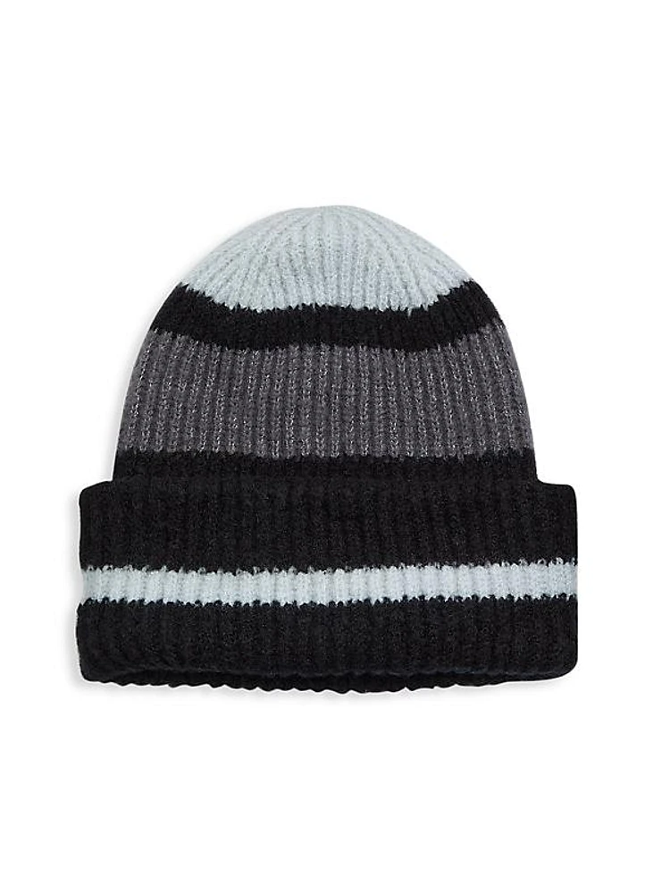 COLLECTION Striped Plush Beanie