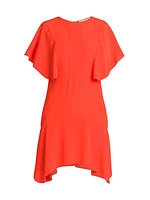 Silk Crepe De Chine Shift Dress