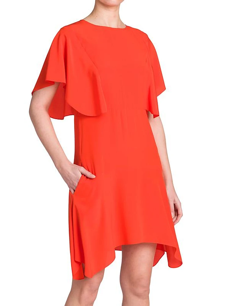 Silk Crepe De Chine Shift Dress