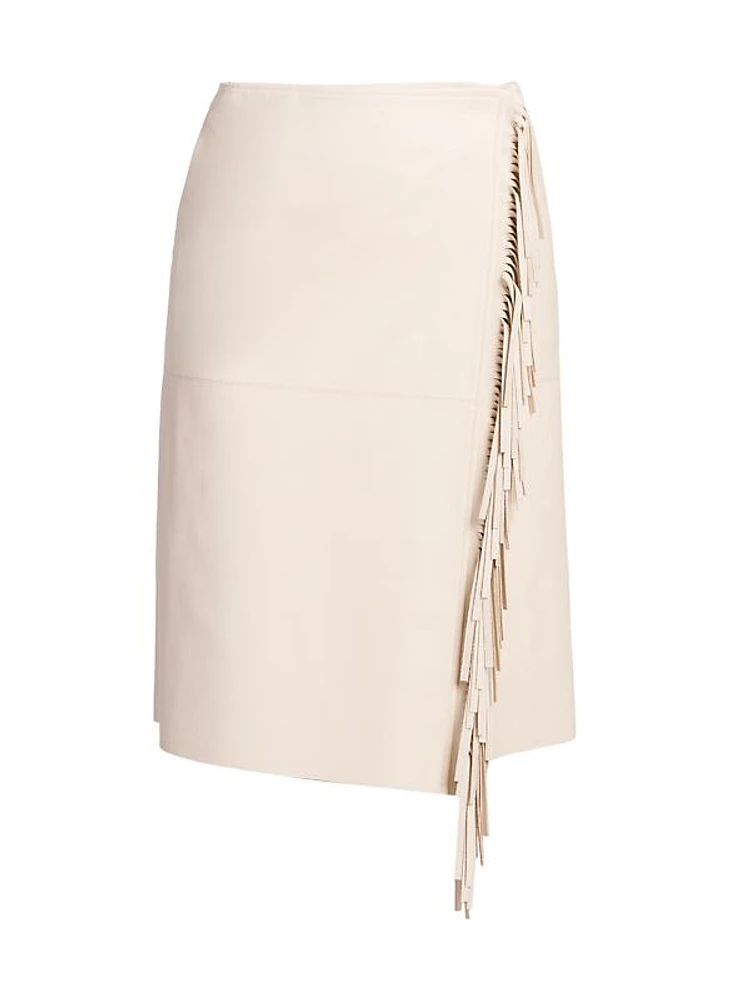 Alter Mat Fringed Knee-Length Skirt