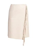 Alter Mat Fringed Knee-Length Skirt