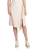 Alter Mat Fringed Knee-Length Skirt