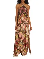 Tina Sleeveless Asymmetrical Maxi Dress