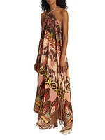 Tina Sleeveless Asymmetrical Maxi Dress