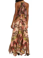 Tina Sleeveless Asymmetrical Maxi Dress