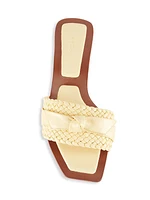 Clarita Woven Leather Flat Slides