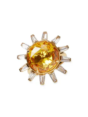 Sunny Goldtone & Cubic Zirconia Ring