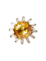 Sunny Goldtone & Cubic Zirconia Ring