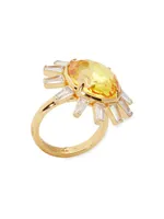 Sunny Goldtone & Cubic Zirconia Ring