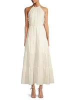 Kendall Tiered Halter Cotton Maxi Dress