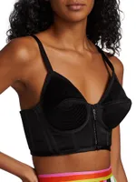 Cropped Bullet Satin Bustier