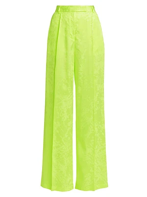 Jacquard Wide Leg Trousers