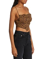 Leonie Leopard-Print Crop Top