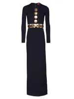 Delphine Embellished Cutout Maxi Dress