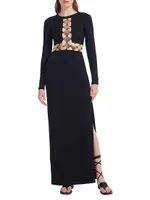 Delphine Embellished Cutout Maxi Dress