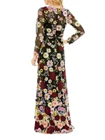 Floral Trumpet Gown